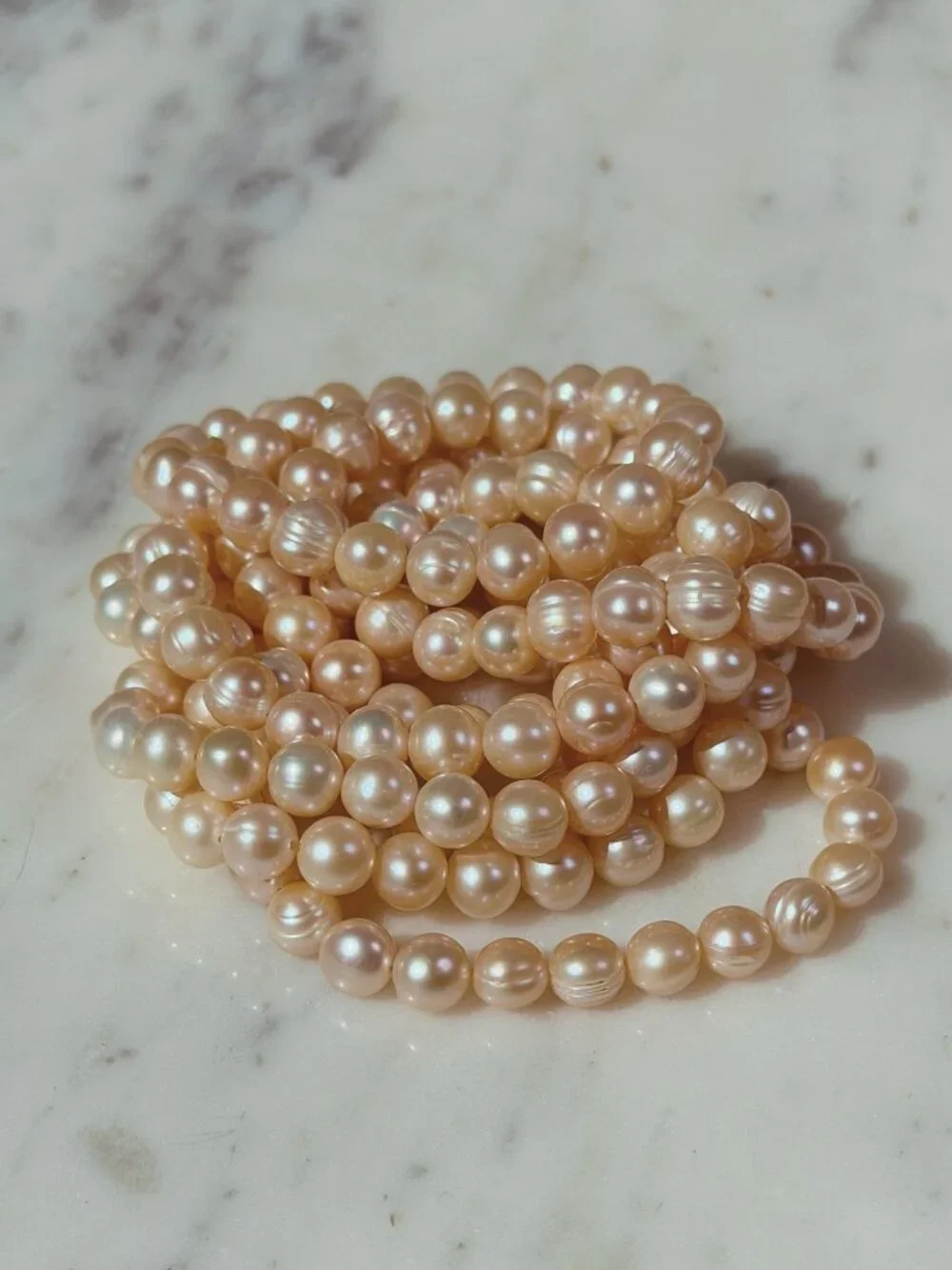 Freshwater Pearl Beaded Bracelet (Bead Size: 8mm–9mm)
